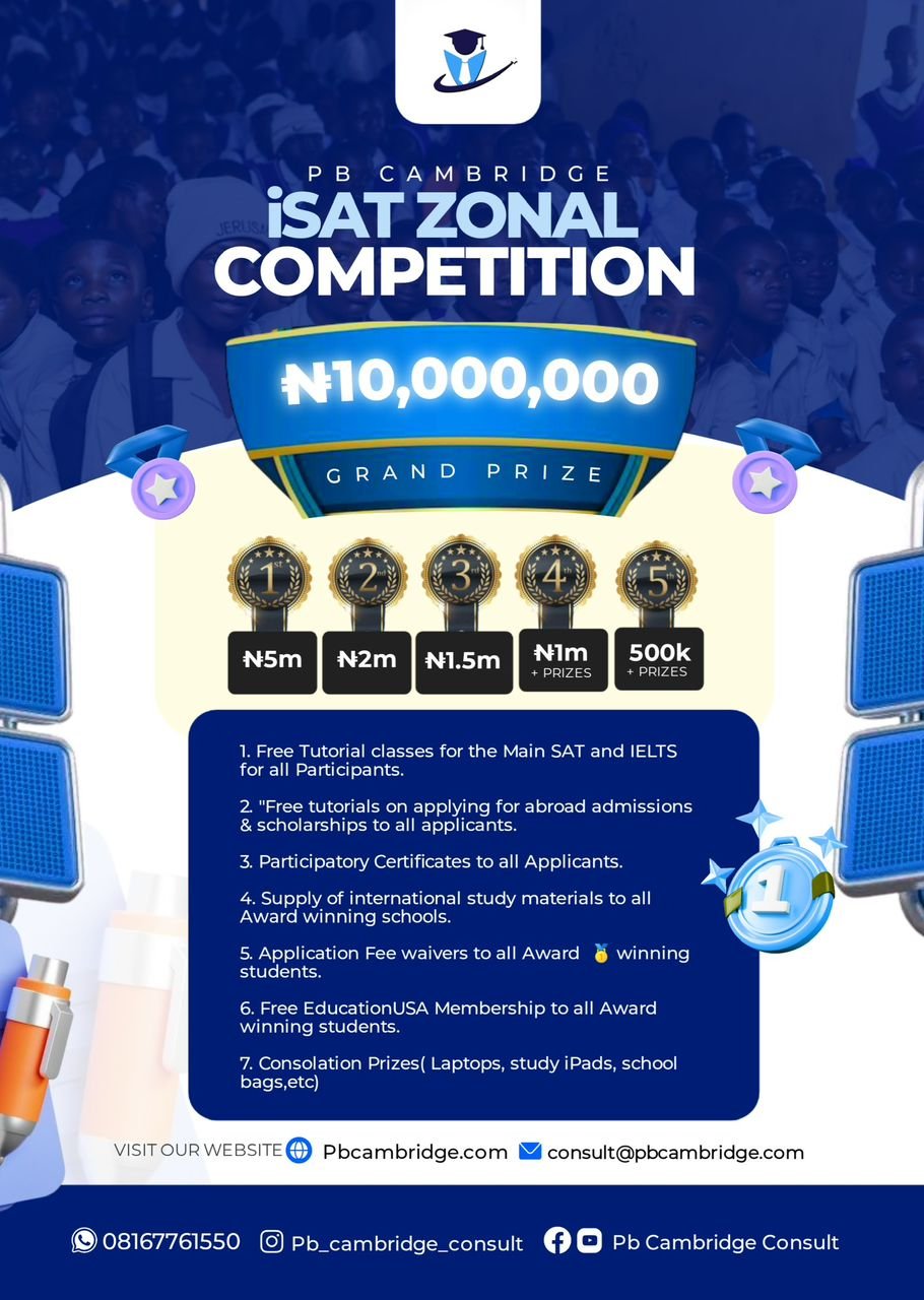 PBC iSAT Zonal Competition ₦10M Grand Prize